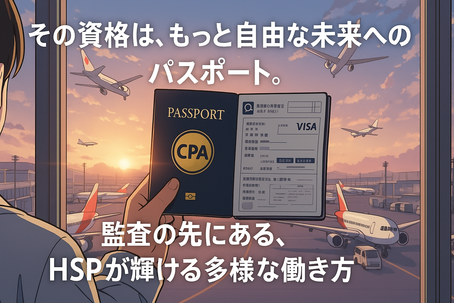 公認会計士という資格（パスポート）を手に、監査法人以外の多様なキャリアパスへと旅立とうとしている、希望に満ちた人物。